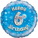 18" Foil Age 6 Balloon - Blue The Ultimate Balloon And Party Shop Cheltenham & Gloucester Balloons & Fancy Dress 
