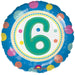 18" Foil Age 6 Bright Balloon. The Ultimate Balloon And Party Shop Cheltenham & Gloucester Balloons & Fancy Dress 