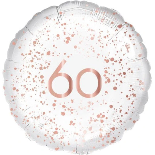 18" Foil Age 60 Balloon - Rose Gold Celebrate The Ultimate Balloon And Party Shop Cheltenham & Gloucester Balloons & Fancy Dress 