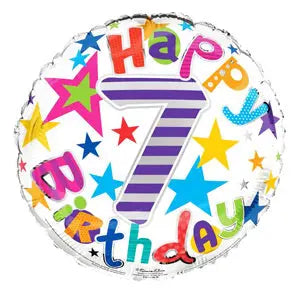 18" Foil Age 7 Balloon - Bright Stars The Ultimate Balloon And Party Shop Cheltenham & Gloucester Balloons & Fancy Dress 