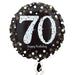 18" Foil Age 70 Black/Gold Dots Balloon The Ultimate Balloon And Party Shop Cheltenham & Gloucester Balloons & Fancy Dress 