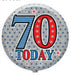 18" Foil Age 70 Bright Birthday Balloon The Ultimate Balloon And Party Shop Cheltenham & Gloucester Balloons & Fancy Dress 