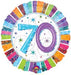 18" Foil Age 70 Rainbow Balloon The Ultimate Balloon And Party Shop Cheltenham & Gloucester Balloons & Fancy Dress 