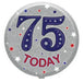 18" Foil Age 75 Birthday Balloon - Blue/Silver The Ultimate Balloon And Party Shop Cheltenham & Gloucester Balloons & Fancy Dress 