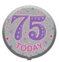 18" Foil Age 75 Pink Birthday Balloon The Ultimate Balloon And Party Shop Cheltenham & Gloucester Balloons & Fancy Dress 