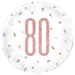 18" Foil Age 80 Rose Gold Dots Balloon The Ultimate Balloon And Party Shop Cheltenham & Gloucester Balloons & Fancy Dress 