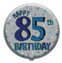 18" Foil Age 85 Blue Birthday Balloon The Ultimate Balloon And Party Shop Cheltenham & Gloucester Balloons & Fancy Dress 
