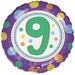 18" Foil Age 9 Balloon - Purple spots The Ultimate Balloon And Party Shop Cheltenham & Gloucester Balloons & Fancy Dress 