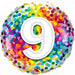 18" Foil Age 9 Balloon - Rainbow Burst The Ultimate Balloon And Party Shop Cheltenham & Gloucester Balloons & Fancy Dress 