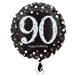18" Foil Age 90 Black/Gold Dots Balloon The Ultimate Balloon And Party Shop Cheltenham & Gloucester Balloons & Fancy Dress 