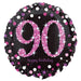 18" Foil Age 90 Black/Pink Dots Balloon The Ultimate Balloon And Party Shop Cheltenham & Gloucester Balloons & Fancy Dress 