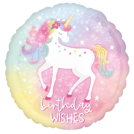 18” Foil Balloon - Unicorn Birthday Wished The Ultimate Balloon And Party Shop Cheltenham & Gloucester Balloons & Fancy Dress 