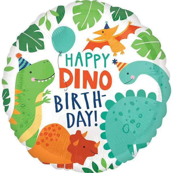 18" Foil Birthday Dinosaur Printed Balloon The Ultimate Balloon And Party Shop Cheltenham & Gloucester Balloons & Fancy Dress 