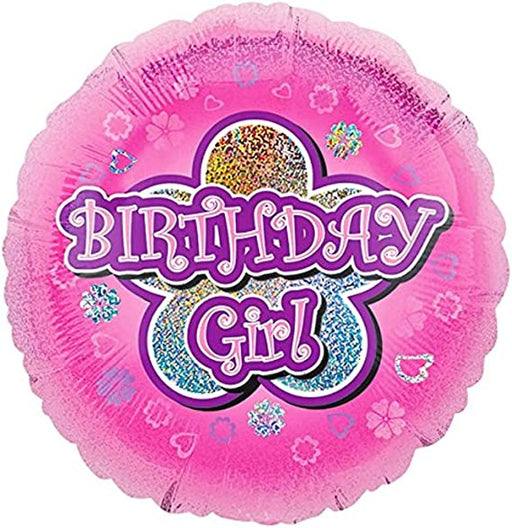 18" Foil Birthday Girl Balloon - Pink Sparkle The Ultimate Balloon And Party Shop Cheltenham & Gloucester Balloons & Fancy Dress 