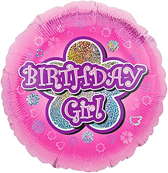 18" Foil Birthday Girl Balloon - Pink Sparkle The Ultimate Balloon And Party Shop Cheltenham & Gloucester Balloons & Fancy Dress 