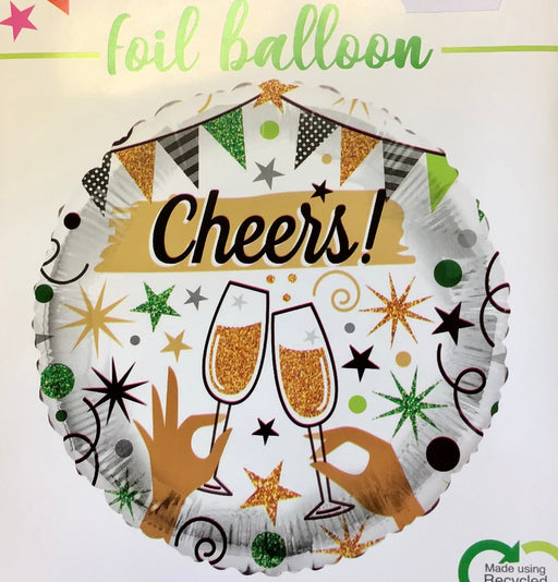 18" Foil Cheers Printed Balloon The Ultimate Balloon And Party Shop Cheltenham & Gloucester Balloons & Fancy Dress 