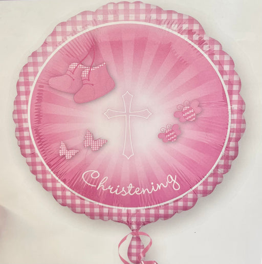 18" Foil Christening Day Balloon - Pink The Ultimate Balloon And Party Shop Cheltenham & Gloucester Balloons & Fancy Dress 