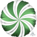 18" Foil Christmas Balloon - Swirl Candy Green The Ultimate Balloon And Party Shop Cheltenham & Gloucester Balloons & Fancy Dress 