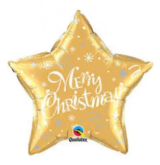 18" Foil Christmas Star Balloon - Gold The Ultimate Balloon And Party Shop Cheltenham & Gloucester Balloons & Fancy Dress 