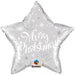 18" Foil Christmas Star Balloon - Merry Christmas Silver The Ultimate Balloon And Party Shop Cheltenham & Gloucester Balloons & Fancy Dress 