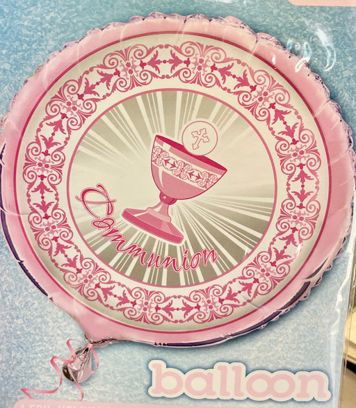 18" Foil Communion Balloon - Pink The Ultimate Balloon And Party Shop Cheltenham & Gloucester Balloons & Fancy Dress 