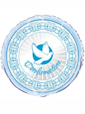 18" Foil Confirmation Balloon - Blue The Ultimate Balloon And Party Shop Cheltenham & Gloucester Balloons & Fancy Dress 