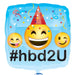 18" Foil Emoji Printed Balloon - Happy Birthday The Ultimate Balloon And Party Shop Cheltenham & Gloucester Balloons & Fancy Dress 