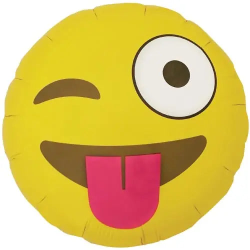 18" Foil Emoji Printed Balloon - Wink The Ultimate Balloon And Party Shop Cheltenham & Gloucester Balloons & Fancy Dress 