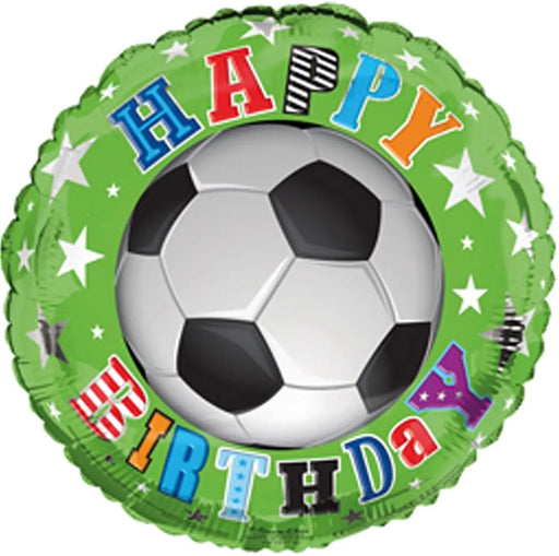 18" Foil Football Happy Birthday Printed Balloon The Ultimate Balloon And Party Shop Cheltenham & Gloucester Balloons & Fancy Dress 