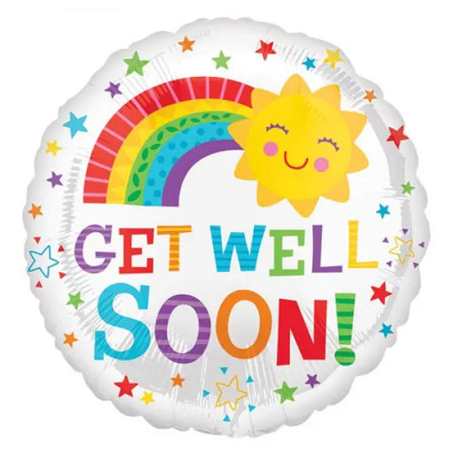18" Foil Get Well Soon Bright Balloon The Ultimate Balloon And Party Shop Cheltenham & Gloucester Balloons & Fancy Dress 