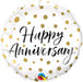 18" Foil Happy Anniversary Dots Balloon The Ultimate Balloon And Party Shop Cheltenham & Gloucester Balloons & Fancy Dress 