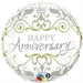 18" Foil Happy Anniversary Gold Swirl Balloon The Ultimate Balloon And Party Shop Cheltenham & Gloucester Balloons & Fancy Dress 