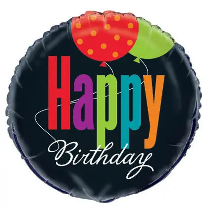 18" Foil Happy Birthday - Balloons The Ultimate Balloon And Party Shop Cheltenham & Gloucester Balloons & Fancy Dress 