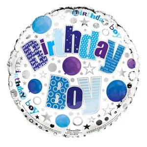 18" Foil Happy Birthday - Birthday Boy The Ultimate Balloon And Party Shop Cheltenham & Gloucester Balloons & Fancy Dress 
