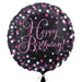 18" Foil Happy Birthday Black/Pink Dots The Ultimate Balloon And Party Shop Cheltenham & Gloucester Balloons & Fancy Dress 