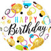 18" Foil Happy Birthday - Bright Hoops The Ultimate Balloon And Party Shop Cheltenham & Gloucester Balloons & Fancy Dress 
