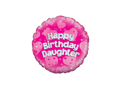 18" Foil Happy Birthday - Daughter Pink Glitz The Ultimate Balloon And Party Shop Cheltenham & Gloucester Balloons & Fancy Dress 