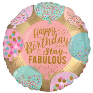18" Foil Happy Birthday - Fabulous The Ultimate Balloon And Party Shop Cheltenham & Gloucester Balloons & Fancy Dress 