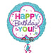 18" Foil Happy Birthday - Flower The Ultimate Balloon And Party Shop Cheltenham & Gloucester Balloons & Fancy Dress 
