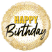 18" Foil Happy Birthday Gold Sparkle Dots The Ultimate Balloon And Party Shop Cheltenham & Gloucester Balloons & Fancy Dress 