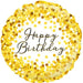 18" Foil Happy Birthday - Gold Sparkle Dots The Ultimate Balloon And Party Shop Cheltenham & Gloucester Balloons & Fancy Dress 