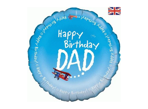 18" Foil Happy Birthday - Happy Birthday Dad The Ultimate Balloon And Party Shop Cheltenham & Gloucester Balloons & Fancy Dress 