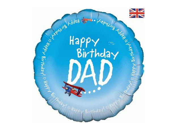 18" Foil Happy Birthday - Happy Birthday Dad The Ultimate Balloon And Party Shop Cheltenham & Gloucester Balloons & Fancy Dress 