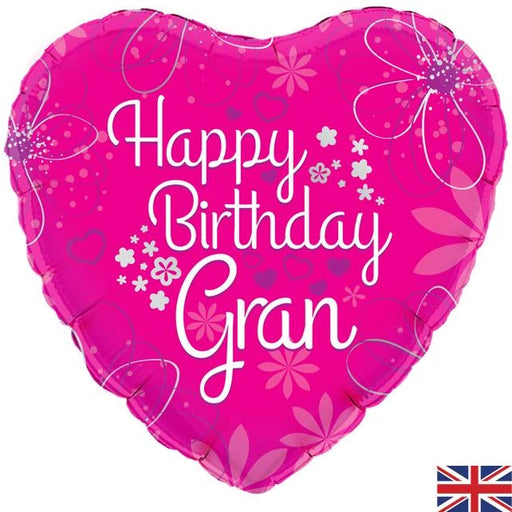 18" Foil Happy Birthday - Happy Birthday Gran The Ultimate Balloon And Party Shop Cheltenham & Gloucester Balloons & Fancy Dress 