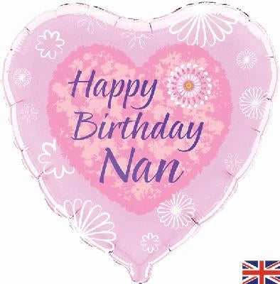 18" Foil Happy Birthday - Happy Birthday Nan The Ultimate Balloon And Party Shop Cheltenham & Gloucester Balloons & Fancy Dress 