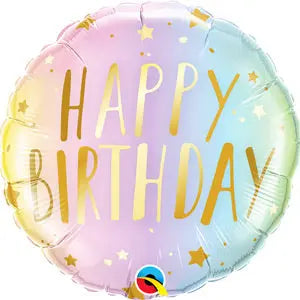 18" Foil Happy Birthday - Pastel Ombré The Ultimate Balloon And Party Shop Cheltenham & Gloucester Balloons & Fancy Dress 