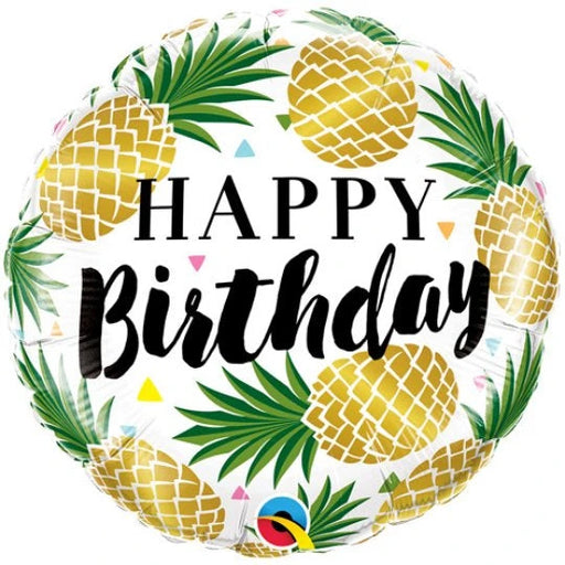 18" Foil Happy Birthday Pineapple Balloon The Ultimate Balloon And Party Shop Cheltenham & Gloucester Balloons & Fancy Dress 