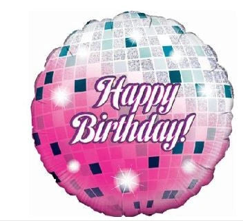 18" Foil Happy Birthday - Pink Disco The Ultimate Balloon And Party Shop Cheltenham & Gloucester Balloons & Fancy Dress 
