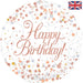 18" Foil Happy Birthday Rose Gold Dots The Ultimate Balloon And Party Shop Cheltenham & Gloucester Balloons & Fancy Dress 