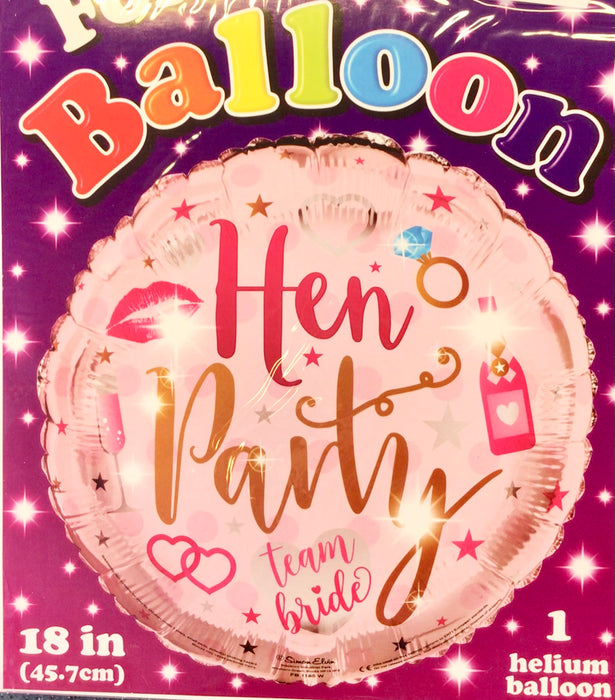 18" Foil Hen Party Pink Balloon The Ultimate Balloon And Party Shop Cheltenham & Gloucester Balloons & Fancy Dress 